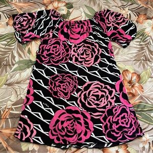 Missing Polynesia Girls Size Large Floral Tribal Print Dress